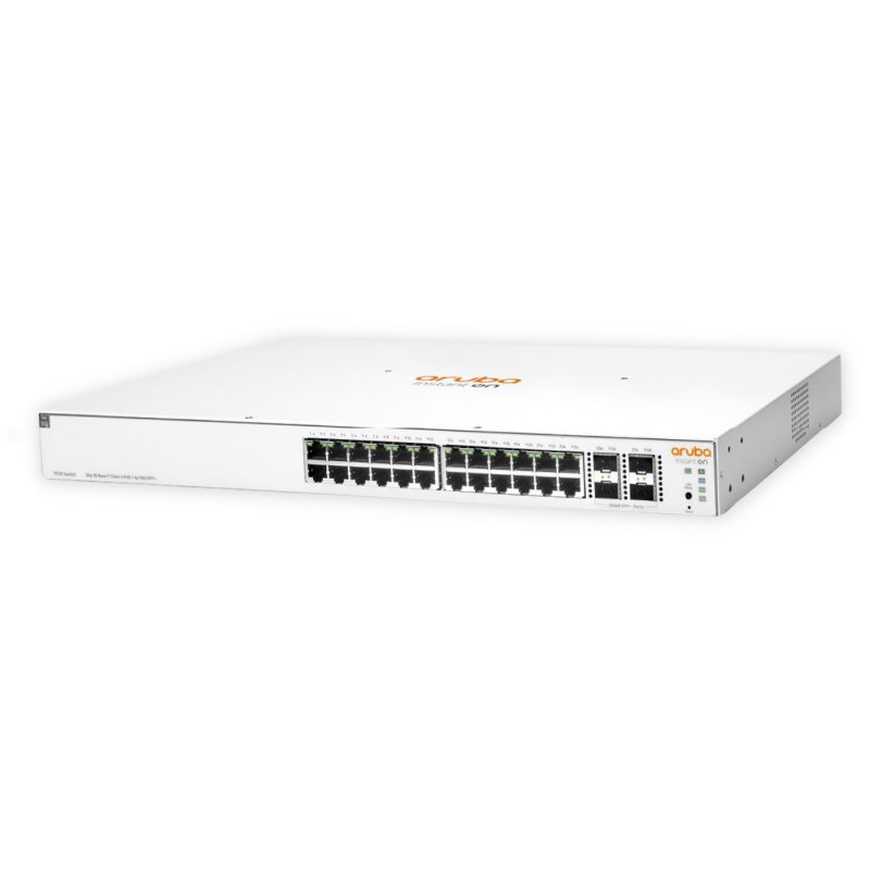 Switch HPE Aruba Instant On 1930 24G JL683A, 24-Port Gigabit RJ45 PoE+ 195W, 4-10G SFP+, Fonte AC 100-240v, Layer 2+ Gerenciável