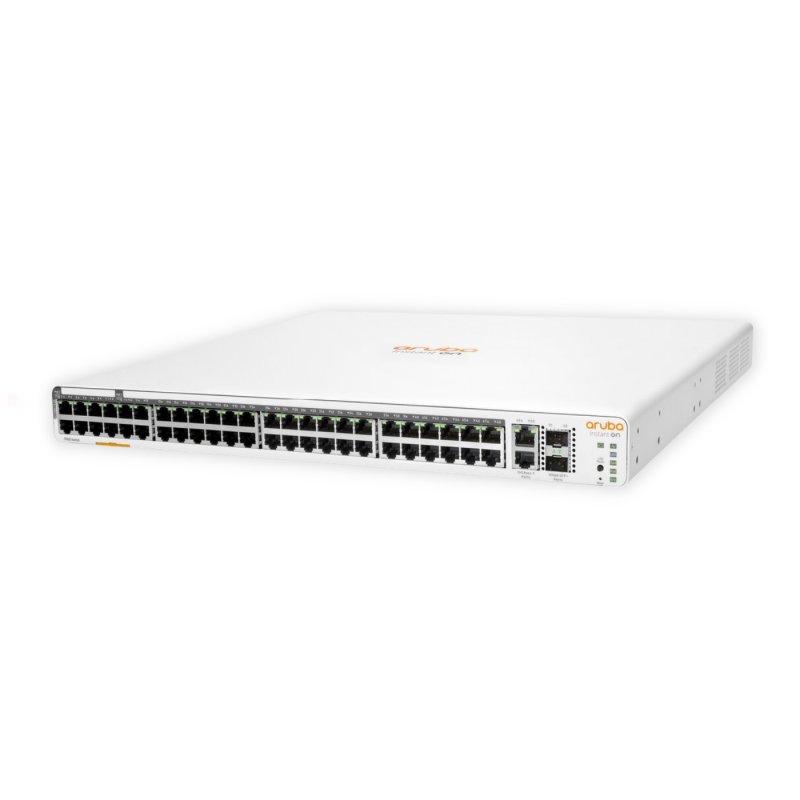 Switch HPE Aruba Instant On 1960 48G JL809A, 40-Port Class 4 PoE, 8-Port Class 6 PoE (600W), Smart Switch, 2 SFP+, 2x10GBase-T, Fonte AC 100~240V, Layer 2+ Gerenciável