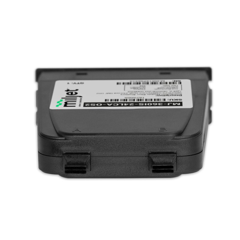 Cassete de Distribuição Óptica 24 Fibras, 2x MPO/APC Macho 12F para 12x LC/APC Duplex, Monomodo OS2, Tipo B Miljet