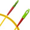 Cordão óptico 2.5m, LC/APC-SC/APC, SM BLI G.657A 9/125 0.12dB IL OS2 Simplex 3.0mm LSZH Amarelo, Fibra Monomodo Miljet
