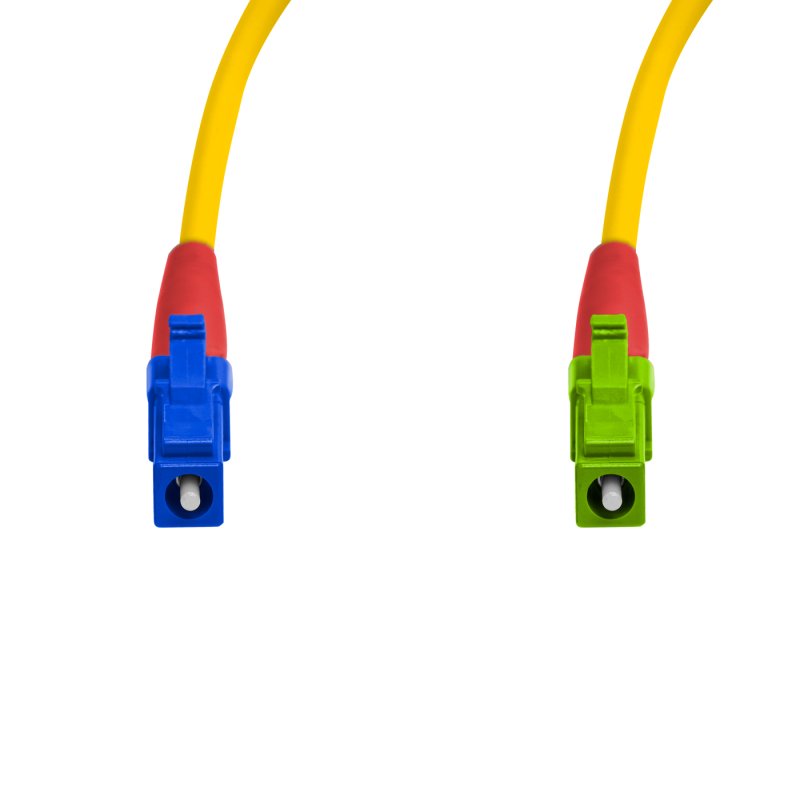 Cordão Óptico 2.5m, LC/UPC-LC/APC, SM BLI G657-A1 9/125 0.12dB IL OS2 Simplex 3.0mm LSZH Amarelo, Fibra Monomodo Miljet