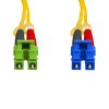 Cordão Óptico 2.5m, LC/APC-LC/UPC, SM BLI G657-A1 9/125 0.12dB IL, OS2 Duplex 2.0mm LSZH Amarelo, Fibra Monomodo Miljet