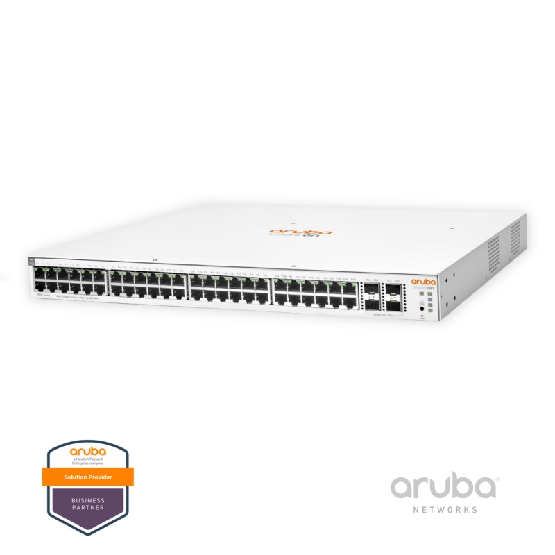 Switch HPE Aruba Instant On 1930 48G JL686A, 48-Port Gigabit RJ45 PoE+ 370W, 4-10G SFP+, Fonte AC 100-240v, Layer 2+ Gerenciável