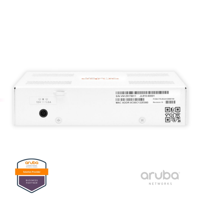 Switch HPE Aruba Instant On 1830 8G, JL810A, 8-Port RJ45 GbE, Fonte AC 100-240v, Layer 2 Gerenciável