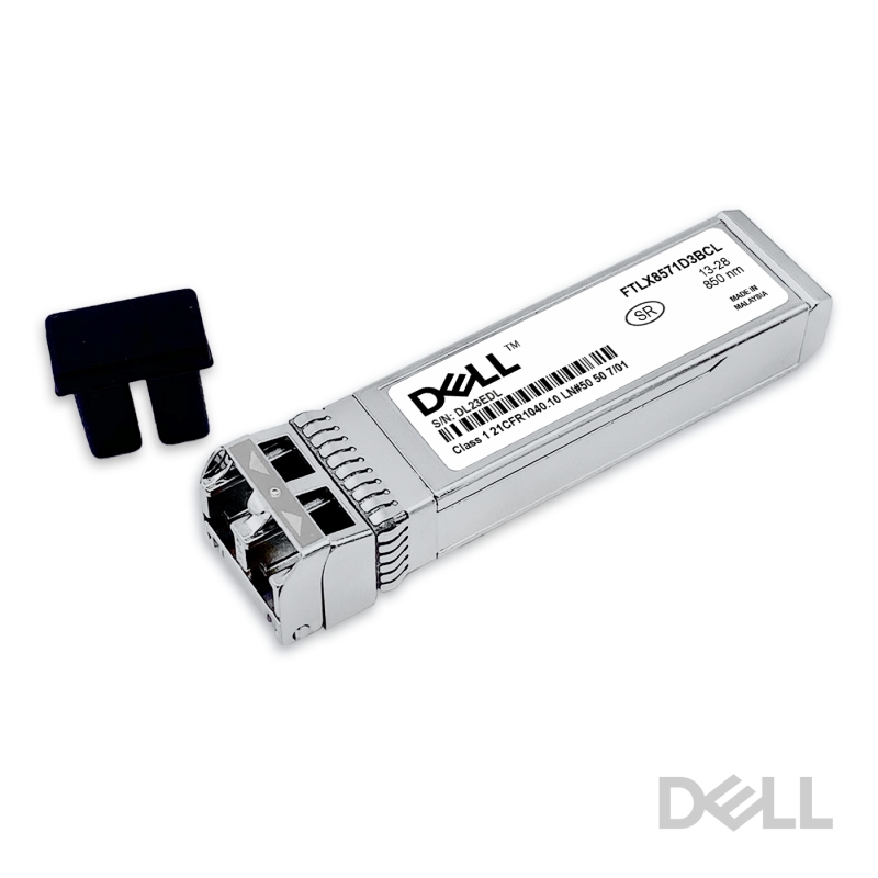 Dell 10GBASE-SR/SW SFP+, 850nm 300m, MMF, 330-2405, 407-BBOU, LC Duplex, transceptor óptico