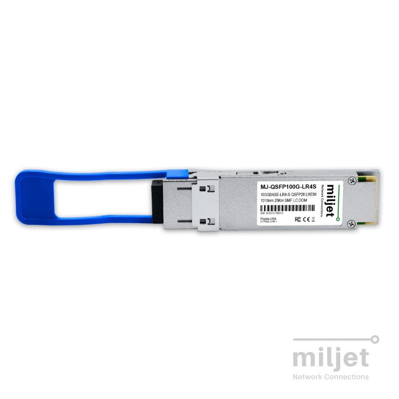 100GBASE-LR4-S QSFP28, 1310nm LWDM 25km, 100G/112G Dual-rate OTU4 SMF LC DDM Duplex Dual Rate, transceptor óptico Miljet