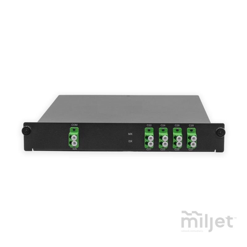 MUX/DEMUX LGX BOX DWDM Bi-Direcional, MJ-1UD04DB, 8 Canais 04Mx/04Dx LC/APC C22~C28