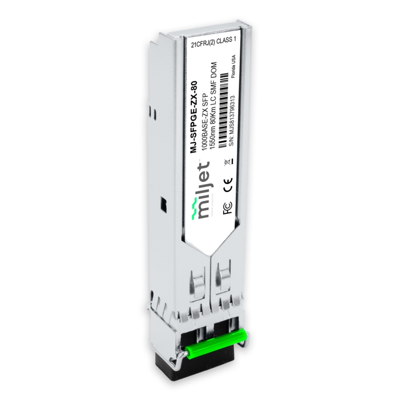 1000BASE-ZX SFP 1550nm 80km LC SMF DDM DUPLEX, transceptor óptico Miljet