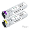 Kit Par 1000BASE-BX SFP BiDi 80km LC SMF DOM, transceptores ópticos Miljet