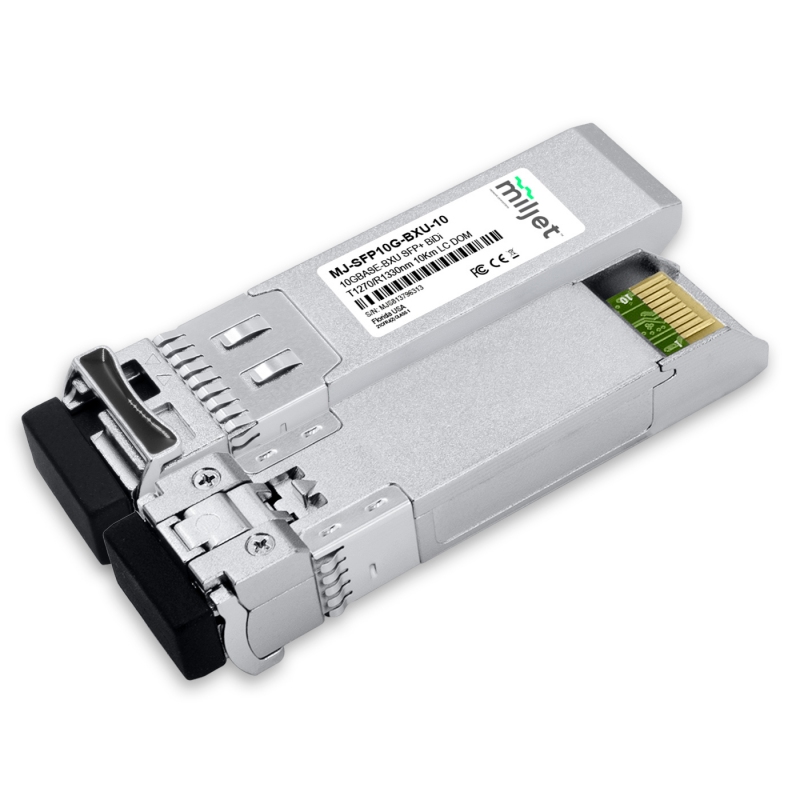 Kit Par 10GBASE-BX SFP+ BiDi 10km LC DOM, transceptores ópticos Miljet