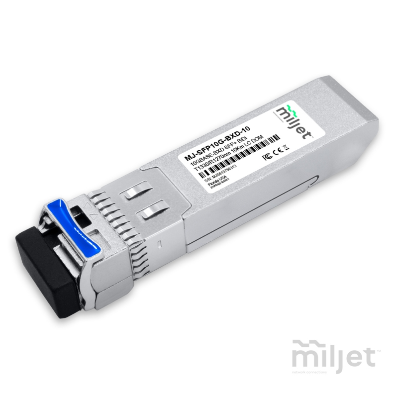 10GBASE-BXD SFP+ BiDi Tx1330/Rx1270nm 10km LC DDM, transceptor óptico Miljet