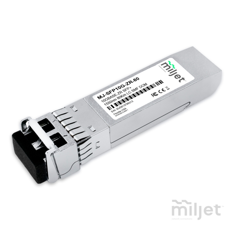 10GBASE-ZR SFP+, 1550nm 80km SMF LC DDM DUPLEX, transceptor óptico Miljet