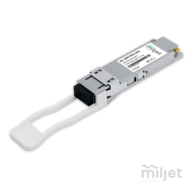 40GBASE-ZR4 QSFP+, 1310nm, SMF, 60km 4 lanes 11.2Gbps, CWDM4, LC, Duplex, transceptor óptico Miljet