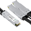 Cabo 200G QSFP-56 para 2x100G QSFP28 2m, DAC Direct Attach Copper, Breakout Cable PVC 30AWG Miljet