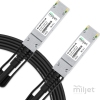 Cabo 40G QSFP+ para QSFP+ 5m, DAC Direct Attach Copper, Twinax Cabo PVC 26AWG Miljet