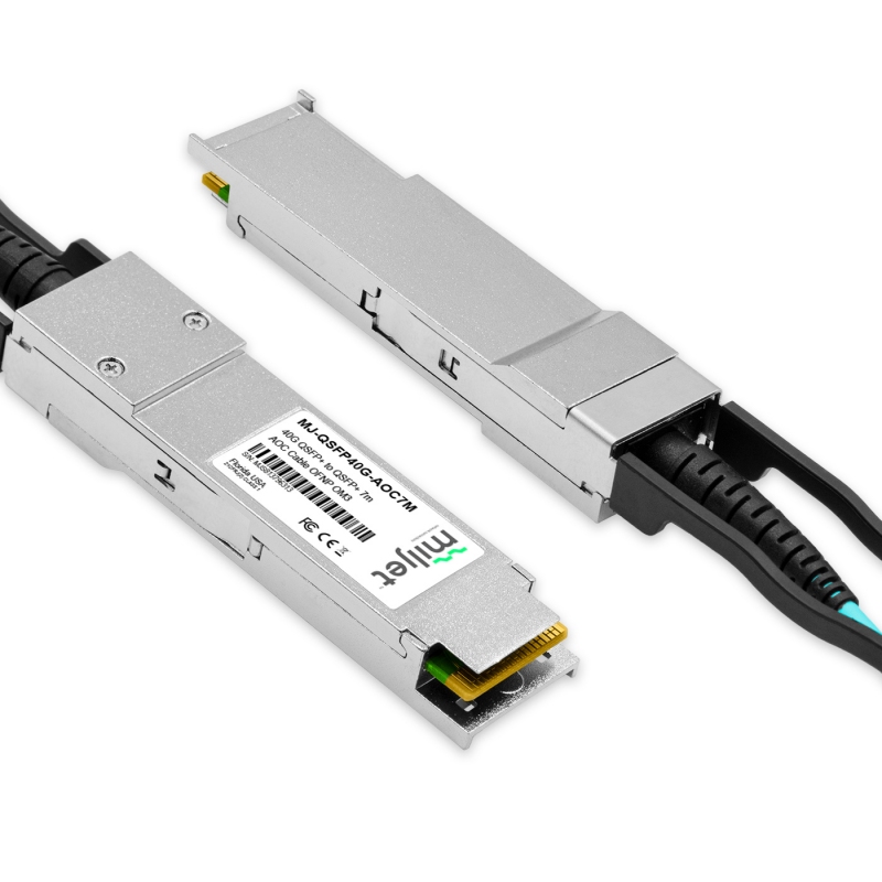 Cabo 40G QSFP+ para QSFP+ 7m, AOC Active Optical Cable OM3 OFNP Miljet