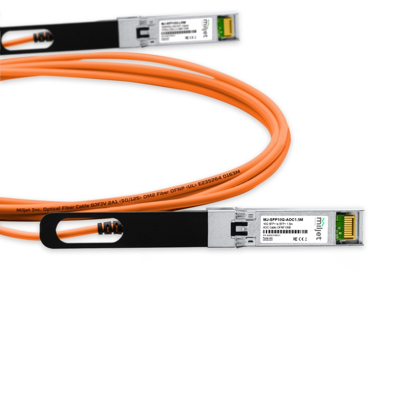 Cabo 10G SFP+ para SFP+ 1.5m, AOC Active Optical Cable OFNP Miljet