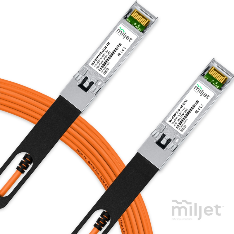 Cabo 10G SFP+ para SFP+ 7m, AOC Active Optical Cable OFNP Miljet