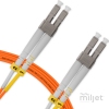 Cordão Óptico 5m, LC/UPC-LC/UPC, MM G651.1 50/125, OM2 Duplex 2.0mm LSZH Laranja, Fibra Multimodo Miljet