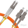 Cordão Óptico 5m, LC/UPC-SC/UPC, MM G651.1 50/125, OM2 Duplex 2.0mm LSZH Laranja, Fibra Multimodo Miljet