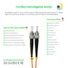 Cordão Óptico 3m, ST/UPC-ST/UPC, MM G651.1 50/125, OM2 Duplex 2.0mm LSZH Laranja, Fibra Multimodo Miljet