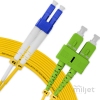 Cordão Óptico 25m, LC/UPC-SC/APC SM BLI G657-A1 9/125, OS2 Duplex 2.0mm LSZH Amarelo, Fibra Monomodo Miljet