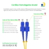 Cordão Óptico 1m, SC/UPC-ST/UPC, SM BLI G657-A1 9/125, OS2 Duplex 2.0mm LSZH Amarelo, Fibra Monomodo Miljet