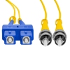 Cordão Óptico 1m, SC/UPC-ST/UPC, SM BLI G657-A1 9/125, OS2 Duplex 2.0mm LSZH Amarelo, Fibra Monomodo Miljet