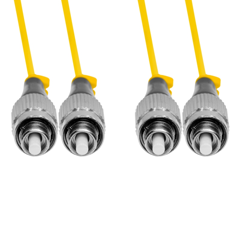 Cordão Óptico 3m, FC/UPC-FC/UPC SM BLI G.657A 9/125, OS2 Duplex 2.0mm LSZH Amarelo Fibra Monomodo Miljet