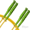 Cordão Óptico 3m, E2000/APC-E2000/APC, SM BLI G657-A1 9/125, OS2 Duplex 2.0mm LSZH Amarelo, Fibra Monomodo Miljet