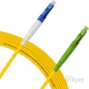 Cordão Óptico 15m, LC/UPC-LC/APC SM BLI G657-A1 9/125, OS2 Simplex 3.0mm LSZH Amarelo Fibra Monomodo Miljet