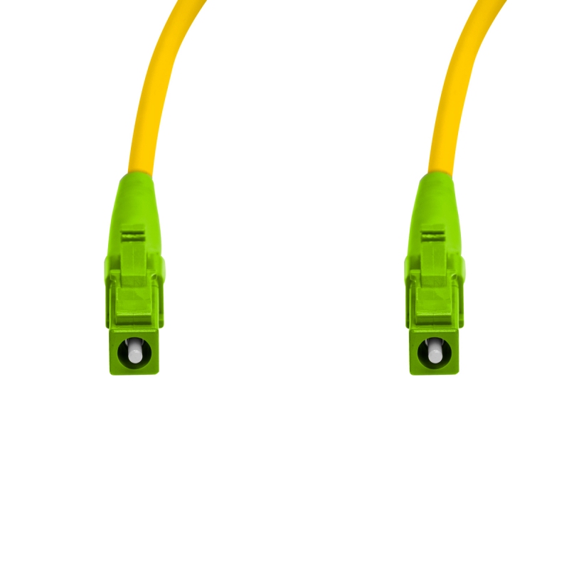 Cordão Óptico 10m, LC/APC-LC/APC, SM BLI G657-A1 9/125 OS2 Simplex 3.0mm LSZH Amarelo, Fibra Monomodo Miljet