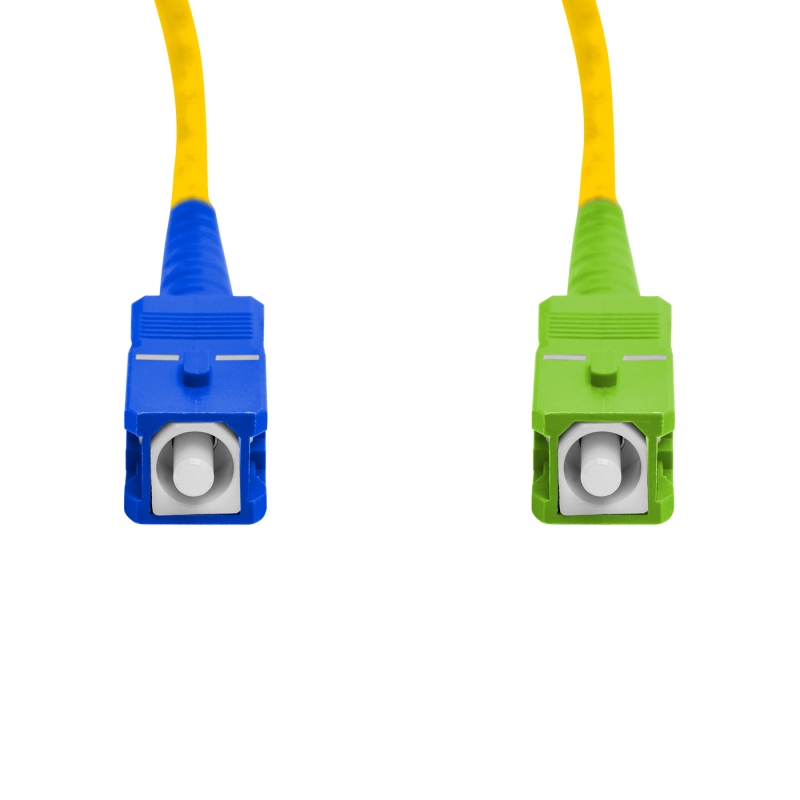 Cordão Óptico 2m, SC/UPC-SC/APC, SM BLI G657-A1 9/125, OS2 Simplex 3.0mm LSZH Amarelo, Fibra Monomodo Miljet