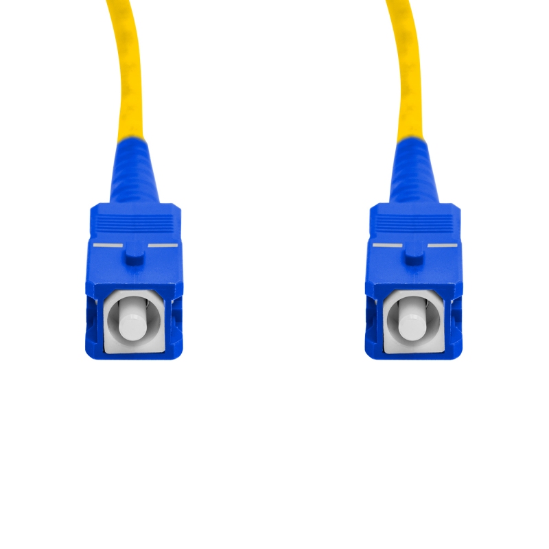 Cordão Óptico 3m, SC/UPC-SC/UPC, SM BLI G657-A1 9/125, OS2 Simplex 3.0mm LSZH Amarelo, Fibra Monomodo Miljet