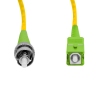 Cordão Óptico 1.5m, ST/APC-SC/APC, SM BLI G657-A1 9/125, OS2 Simplex 3.0mm LSZH Amarelo, Fibra Monomodo Miljet