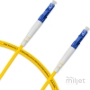 Cordão Óptico 2m, LC/UPC-LC/UPC, SM BLI G657-A1 9/125, OS2 Simplex 3.0mm LSZH Amarelo, Fibra Monomodo Miljet