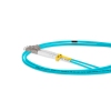 Cordão Óptico 1m, LC/UPC-LC/UPC MM G651.1 50/125, OM3 Duplex 2.0mm LSZH Aqua Fibra Multimodo Miljet