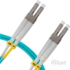 Cordão Óptico 3m, LC/UPC-LC/UPC, MM G651.1 50/125, OM3 Duplex 2.0mm LSZH Aqua, Fibra Multimodo Miljet