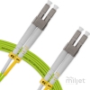 Cordão Óptico 7m, LC/UPC-LC/UPC, MM G651.1 50/125, OM5 Duplex 2.0mm LSZH Verde, Fibra Multimodo Miljet