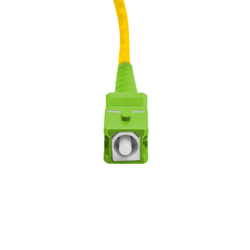 Pigtail Óptico 1m, SC/APC, SM BLI G657-A1 9/125 OS2, Simplex 3.0mm LSZH Amarelo, Fibra Monomodo Miljet