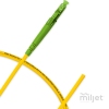 Pigtail Óptico 1m, LC/APC, SM BLI G657-A1 9/125 OS2, Simplex 3.0mm LSZH Amarelo, Fibra Monomodo Miljet