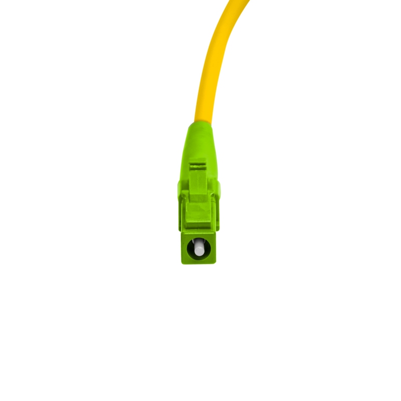 Pigtail Óptico 1m, LC/APC, SM BLI G657-A1 9/125 OS2, Simplex 3.0mm LSZH Amarelo, Fibra Monomodo Miljet