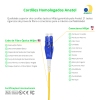 Cordão Óptico 1.5m, LC/UPC-LC/UPC Uniboot Duplex SM OS2 BLI G657-A1 9/125 BIF 2.0mm LSZH Amarelo, Fibra Monomodo Miljet