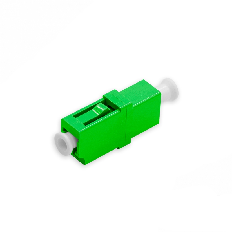 Adaptador Acoplador Óptico LC/APC para LC/APC SM, Simplex Monomodo Verde sem Flange