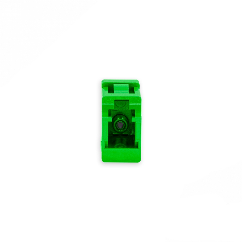 Adaptador Acoplador Óptico LC/APC para LC/APC SM, Simplex Monomodo Verde sem Flange