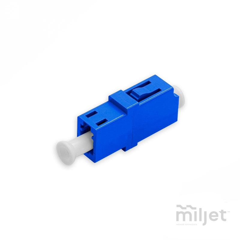 Adaptador Acoplador Óptico LC/UPC para LC/UPC SM, Simplex Monomodo Azul sem Flange