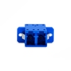 Adaptador Acoplador Óptico LC/UPC para LC/UPC SM, Duplex Monomodo Azul com Flange