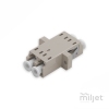 Adaptador Acoplador Óptico LC/UPC para LC/UPC MM, Duplex Multimodo Bege com Flange 