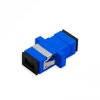 Adaptador Acoplador Óptico SC/UPC para SC/UPC SM, Simplex Monomodo Azul com Flange