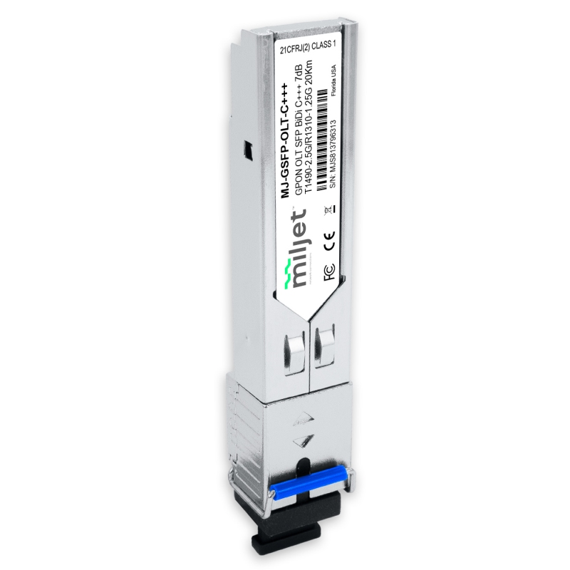 GPON OLT SFP C+++ BiDi 7dB Tx1490nm 2.5G/Rx1310nm 1.25G SC/UPC 20KM, transceptor óptico Miljet